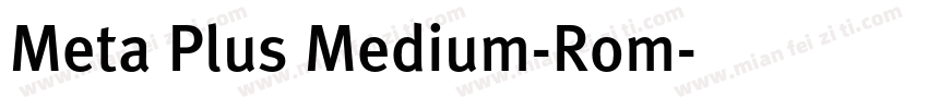 Meta Plus Medium-Rom字体转换